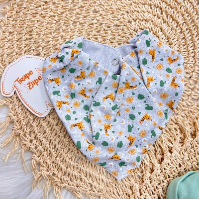  Kit 2 Babadores Bandanas - Safari - Mescla e Verde